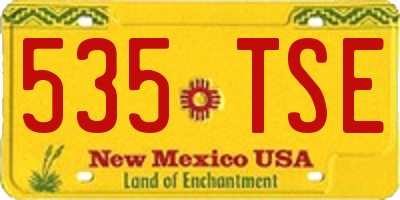 NM license plate 535TSE