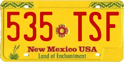 NM license plate 535TSF