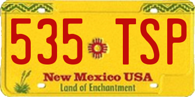 NM license plate 535TSP