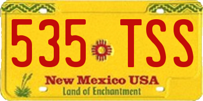 NM license plate 535TSS
