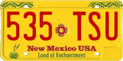 NM license plate 535TSU