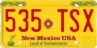 NM license plate 535TSX