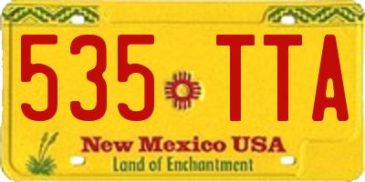 NM license plate 535TTA