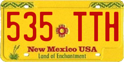 NM license plate 535TTH