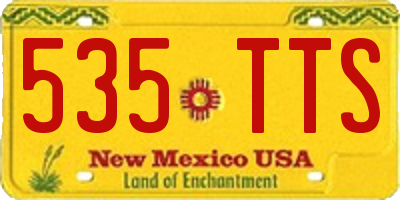 NM license plate 535TTS