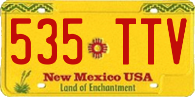 NM license plate 535TTV