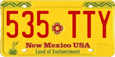 NM license plate 535TTY