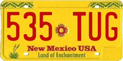 NM license plate 535TUG