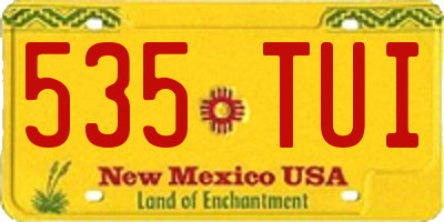 NM license plate 535TUI