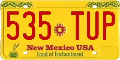 NM license plate 535TUP