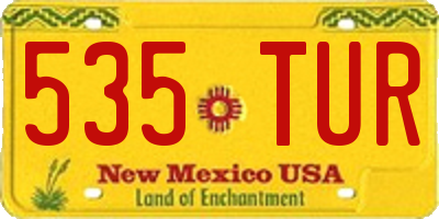 NM license plate 535TUR