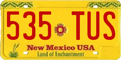 NM license plate 535TUS