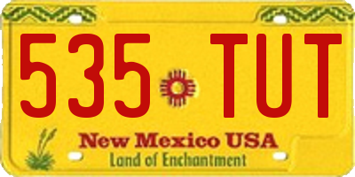 NM license plate 535TUT