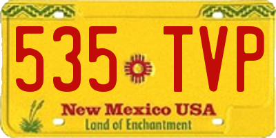 NM license plate 535TVP