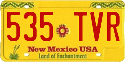 NM license plate 535TVR