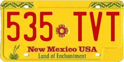 NM license plate 535TVT