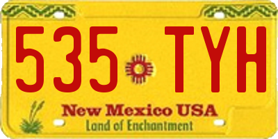 NM license plate 535TYH