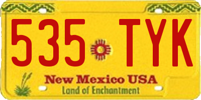 NM license plate 535TYK