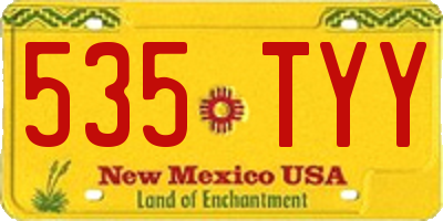 NM license plate 535TYY