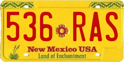 NM license plate 536RAS