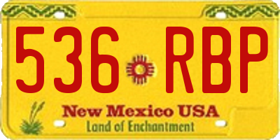 NM license plate 536RBP