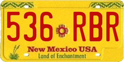 NM license plate 536RBR