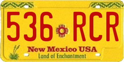 NM license plate 536RCR