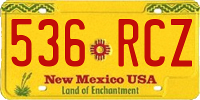 NM license plate 536RCZ