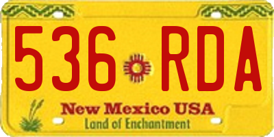 NM license plate 536RDA