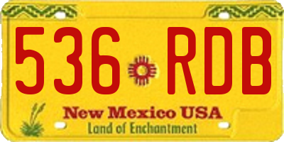 NM license plate 536RDB