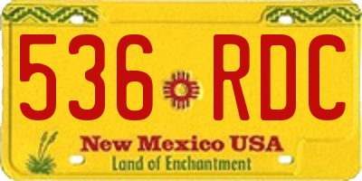 NM license plate 536RDC