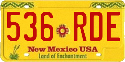 NM license plate 536RDE