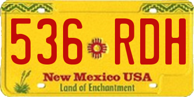 NM license plate 536RDH