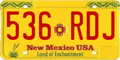 NM license plate 536RDJ