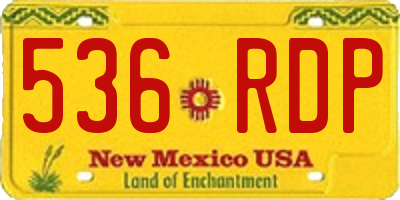 NM license plate 536RDP