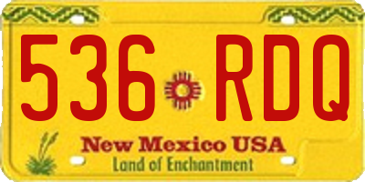 NM license plate 536RDQ