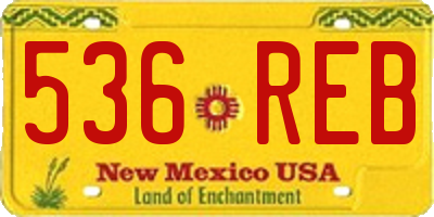 NM license plate 536REB