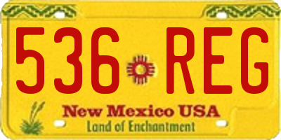 NM license plate 536REG