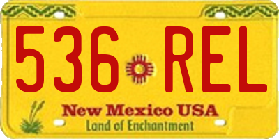 NM license plate 536REL