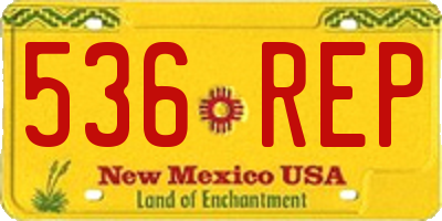 NM license plate 536REP