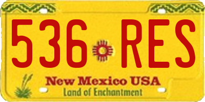 NM license plate 536RES
