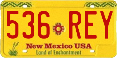 NM license plate 536REY