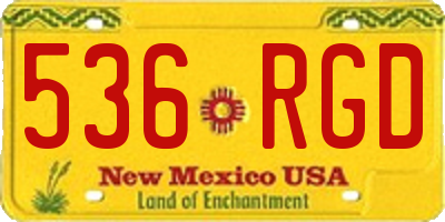 NM license plate 536RGD