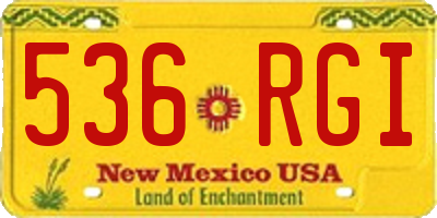 NM license plate 536RGI