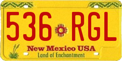 NM license plate 536RGL