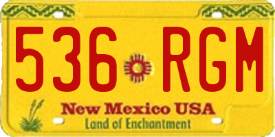NM license plate 536RGM