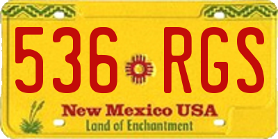 NM license plate 536RGS