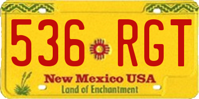 NM license plate 536RGT