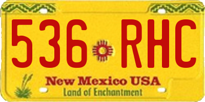 NM license plate 536RHC