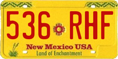NM license plate 536RHF